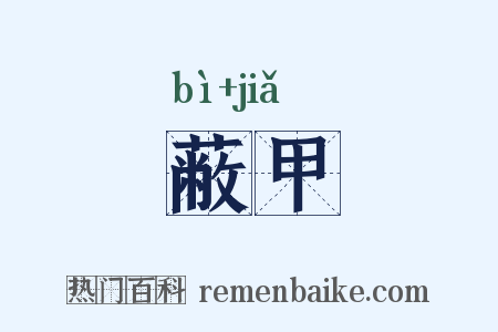 蔽甲是什么意思的图片